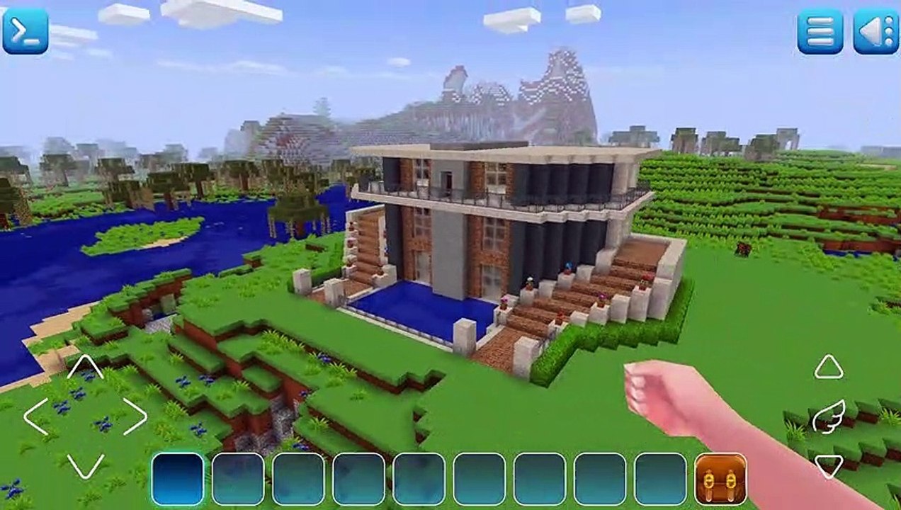 Modern mansion with pool - creative Minecraft constructions || RealmCraft Game #minecraftstylegame
