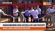 Inauguraron una escuela en San Vicente