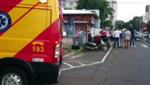Motociclista fica ferido ao se envolver em acidente na Rua Recife, no Centro