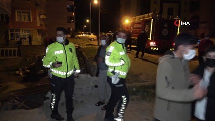 Otomobil apartmana daldı: Mahalleli 'deprem oldu' sandı