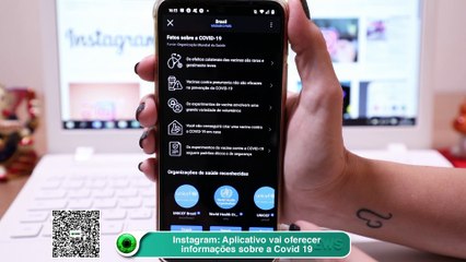 Instagram- Aplicativo vai oferecer informações sobre a Covid 19