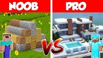 Minecraft NOOB vs PRO- 10 Million$ Modern House Battle in Minecraft _ Animation