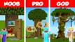 Minecraft NOOB vs PRO- Tree House Challenge in Minecraft _ Animation