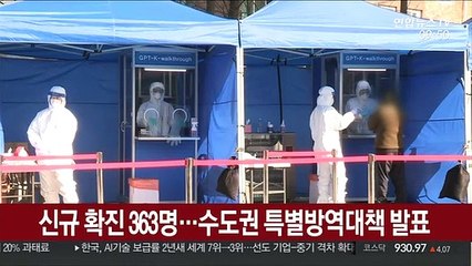 신규 확진 363명…수도권 특별방역대책 발표