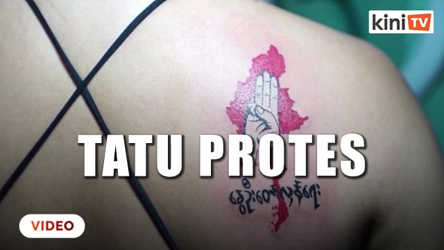 Penunjuk perasaan Myanmar luah rasa kecewa dengan tatu