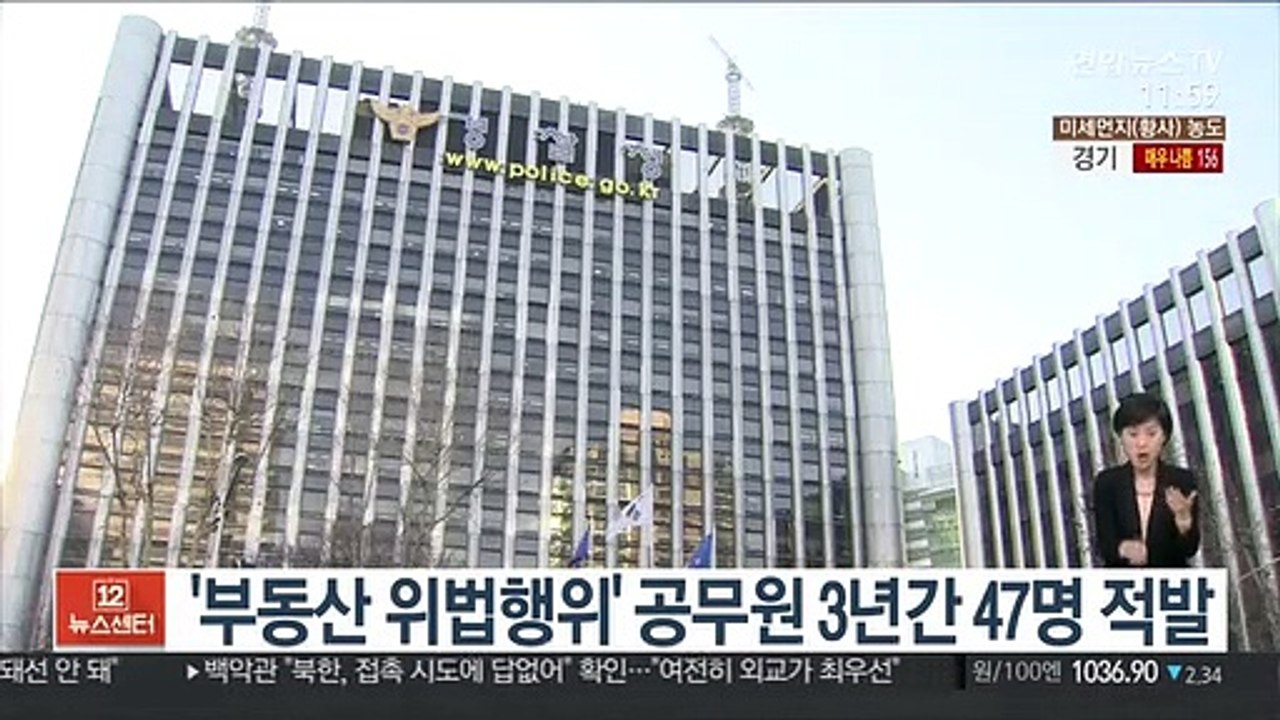 '부동산 위법행위' 공무원 3년간 47명 적발