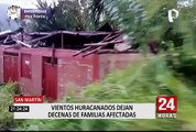 San Martín: vientos huracanados dejan decenas de familias afectadas