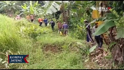 Tanah Bergerak di Cilacap Rusak  Areal Persawahan