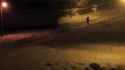 İki gözümün çiçeği kar altında kaldı