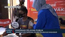 Vaksinasi 500 Personil Polres Pelabuhan Makassar