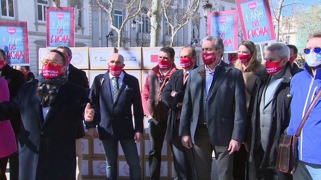 Hosteleros reivindican un año de lucha contra el 'muro' de las Administraciones