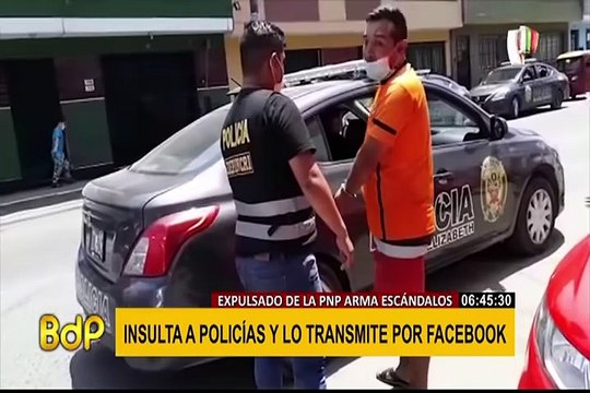 Ex-suboficial PNP transmitía vídeos insultando a agentes policiales