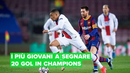 I più giovani a segnare 20 gol in Champions