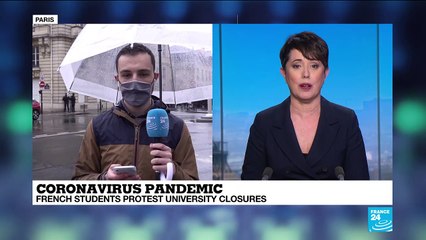 Video herunterladen: Coronavirus pandemic: French students protest university closures