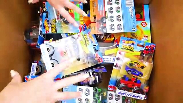 Vlad and Niki have fun with Toy Trucks - Hot Wheels Monster Trucks