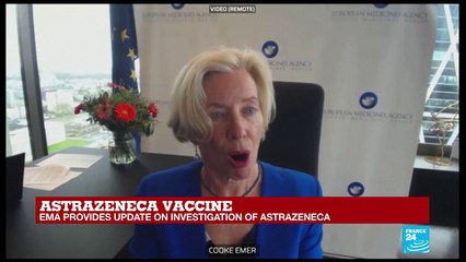 REPLAY: EU regulator 'convinced' AstraZeneca benefit outweighs risk