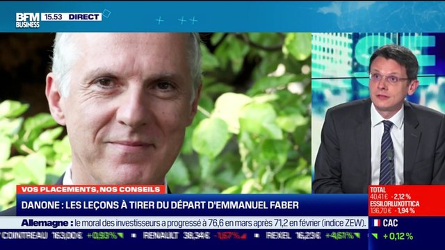 François Monnier (Investir) : Les leçons à tirer du départ d'Emmanuel Faber de Danone - 16/03