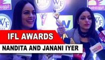 NANDITA மற்றும் JANANI IYER க்கு விருது | IFL AWARDS 2021 | FILMIBEAT TAMIL
