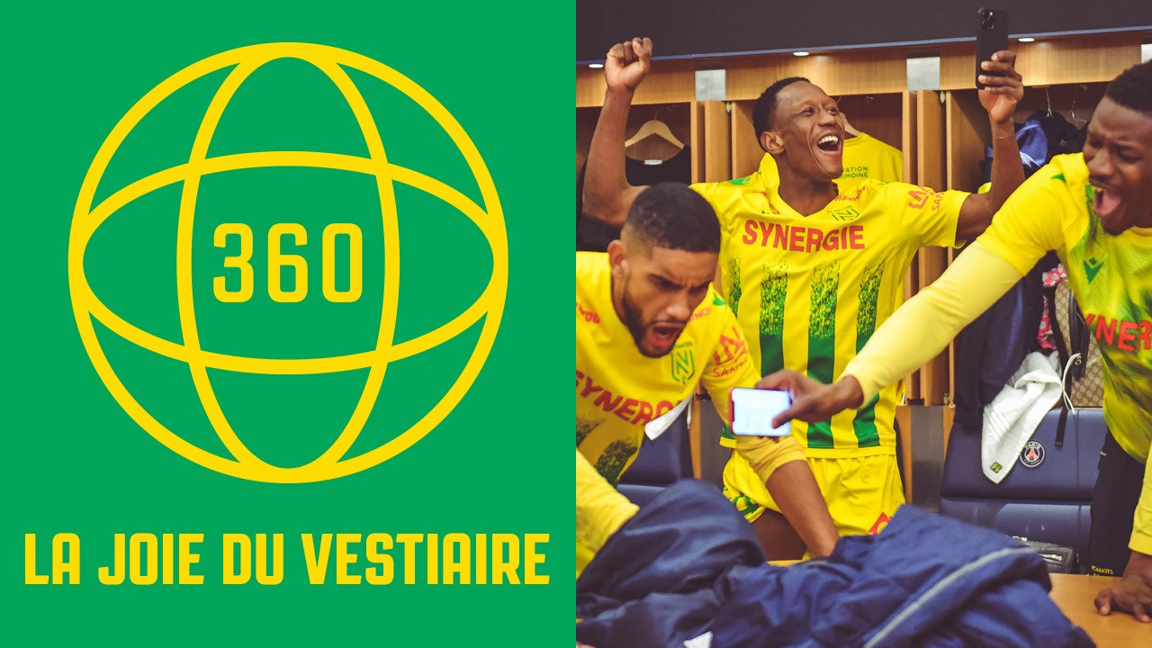 Vidéo 360° : la joie du vestiaire nantais à Paris