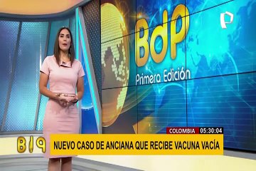 Polémica en Colombia: Aplican vacuna contra covid-19 a abuelita con jeringa vacía