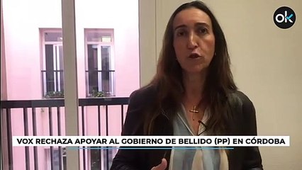 Vox rechaza apoyar al Gobierno de Bellido (PP) en Córdoba