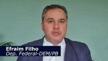Deputado Efraim Filho (DEM-PB) fala sobre novo ministro da Saúde