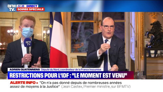 Restrictions Covid: Adrien Quatennens craint une quatrième vague d'ordre psychologique