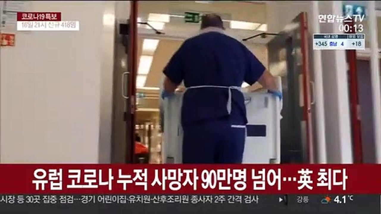 유럽 코로나19 누적 사망자 90만명 넘어…영국이 최다