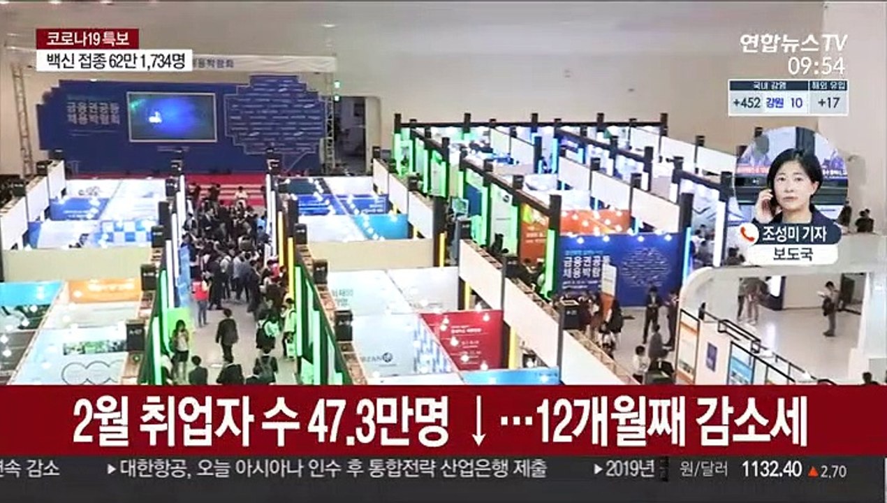 2월 취업자 수 47만명 ↓…12개월 연속 감소