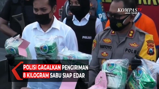 Polisi Gagalkan Pengiriman 8 Kilogram Sabu Siap Edar