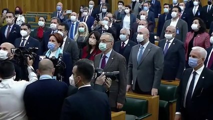 İYİ Parti grup toplantısı 'Andımız' ile başladı