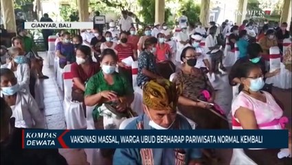 Vaksinasi masal, Warga Ubud Berharap Pariwisata Normal Kembali