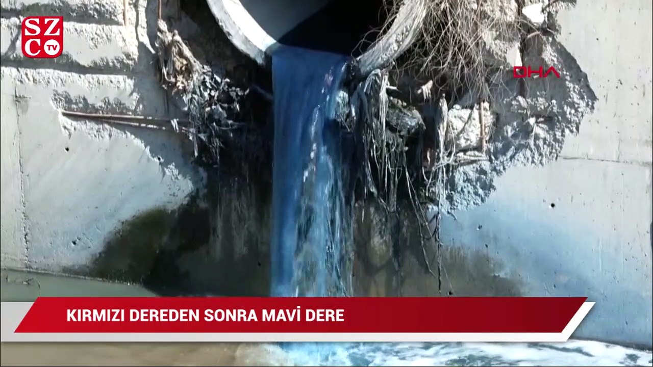 Esenyurt'ta dere mavi aktı, kırmızı dereden sonra mavi dere