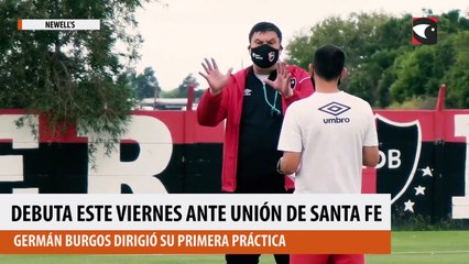 Germán Burgos dirigió su primera práctica