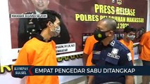 Satnarkoba Polres Pelabuhan Makassar Tangkap 4 Pengedar Sabu Asal Medan