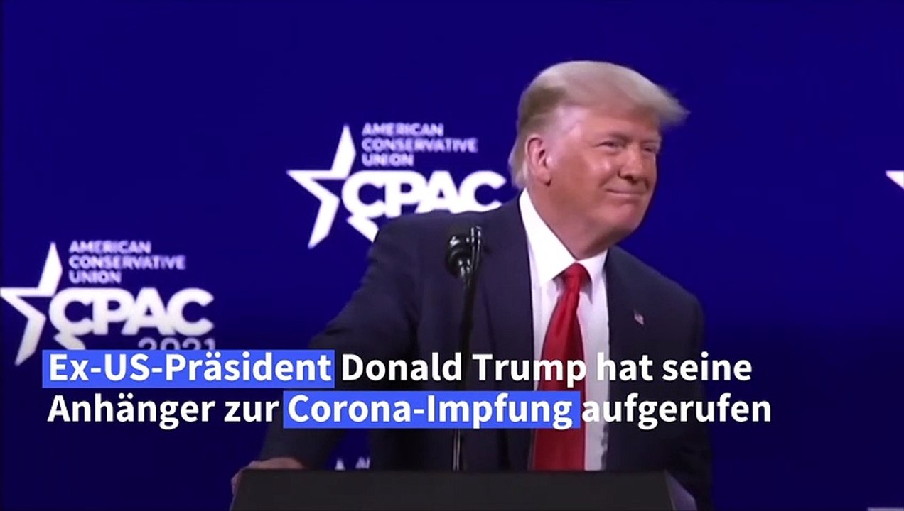 Trump ruft Anhänger zu Corona-Impfung auf