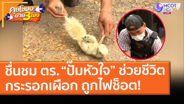 ชื่นชม ตร. “ปั๊มหัวใจ” ช่วยชีวิตกระรอกเผือก ถูกไฟช็อต! (17 มี.ค. 64) คุยโขมงบ่าย 3 โมง
