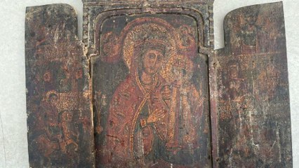 ‘Meryem Ana’ figürlü resim ele geçirildi