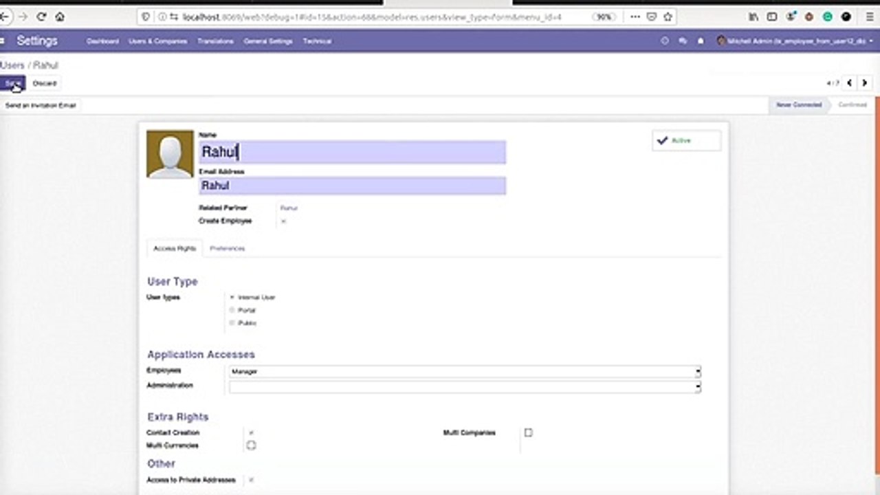 Create Active Employee from the User Automatically  | Odoo Apps Features