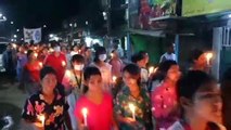 مسيرة شموع تكريما لضحايا التظاهرات في بورما رغم الحظر