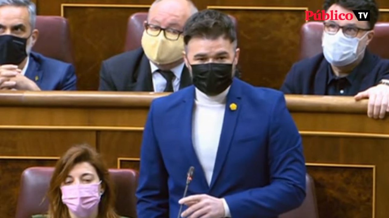 Rufián: "Si las democracias del mundo fueran casas, la democracia española sería una chabola"