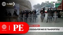 Tramo de la Carretera Central permanece bloqueada por paro de transportistas | Primera Edición