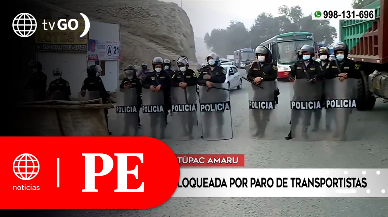 Tramo de la Carretera Central permanece bloqueada por paro de transportistas | Primera Edición