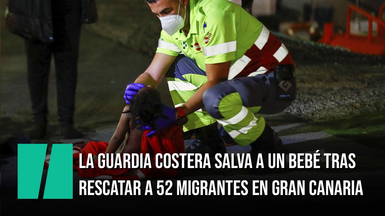 Reaniman a un bebé en un rescate de 52 migrantes en Gran Canaria