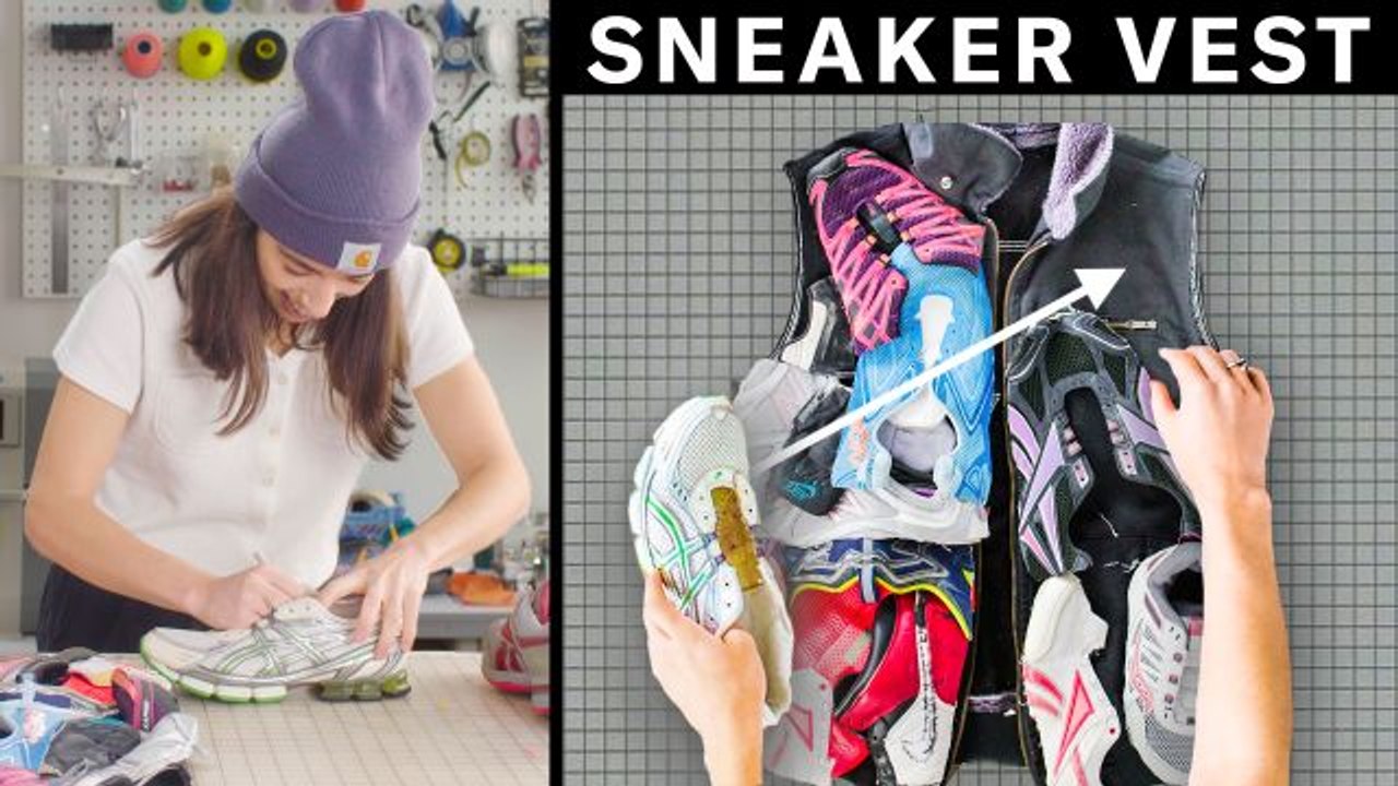 Transforming Old Sneakers into a Custom Vest (4...