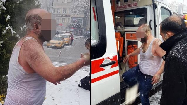 Ailem bana inanmadı diyen kepçe operatörü üzerine benzin döküp kendisini ateşe verdi