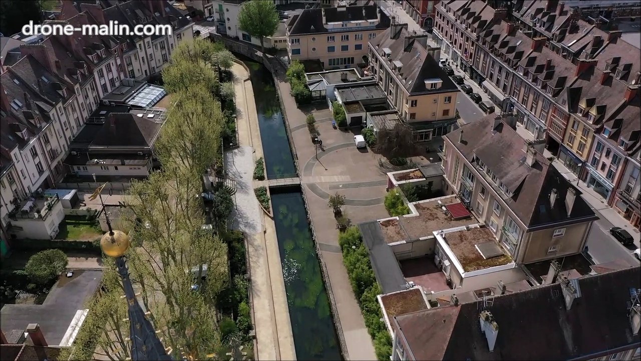 Evreux vue du ciel par un drone dans le ciel de l'Eure