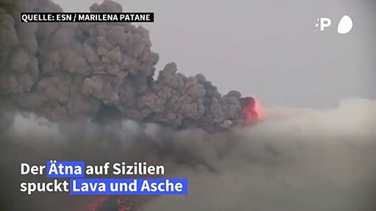 Vulkan Ätna spuckt Asche und Lava - video Dailymotion