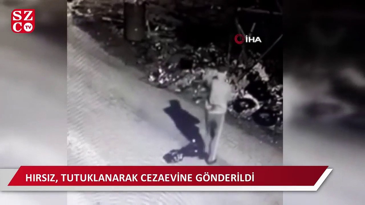 Tanınmamak için maske takan hırsız, maskeyi çöpe atarken kameralara yakalandı