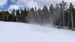 Ce touriste tombe sur une mini tornade de neige à Big Sky, Montana